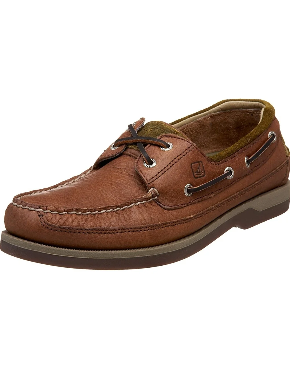Sperry Brown Leather Moc Toe Boat Shoe